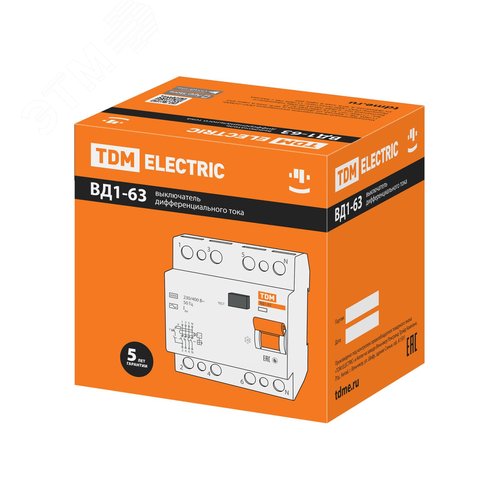 Устройство защитного отключения ВД1-63 четырехполюсное 50А 30мА 2