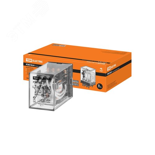 Реле РЭК78/4 3А 230В АC (SQ0701-0009) - TDM ELECTRIC
