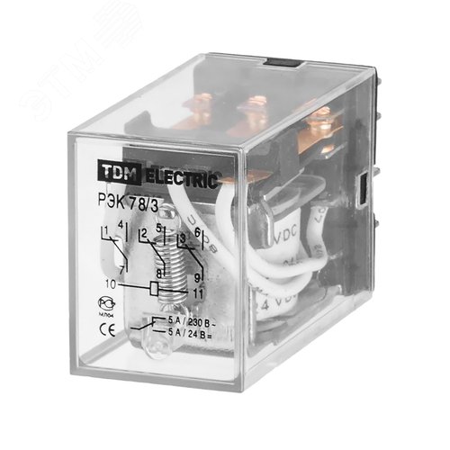 Реле РЭК78/3 5А 24В DC 3