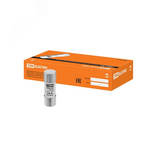 Плавкая вставка ПВЦ-В2 22х58 10А - TDM ELECTRIC