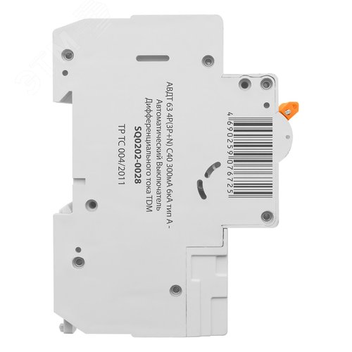 Выключатель автоматический дифференциального тока - АВДТ 63 четырехполюсный C40 300мА 6