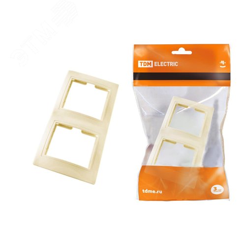 Рамка 2-х постовая вертикальная сл. кость Таймыр TDM