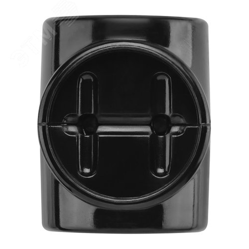 Тройник 3х2П 16А 250B ЕВРО черный Ретро (карболит) TDM 6