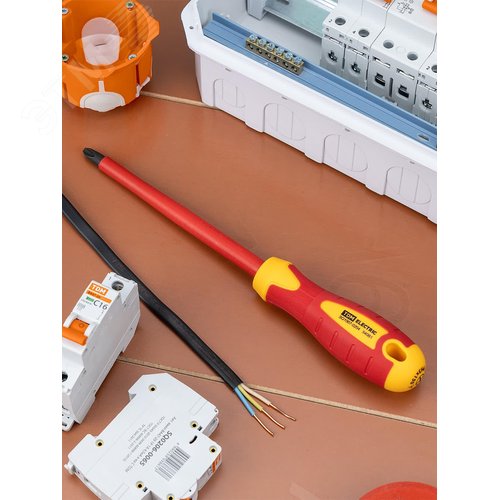 Отвертка крестовая диэлектрическая тип PH3x150, серия «ЭкспертЭлектрик» TDM 3