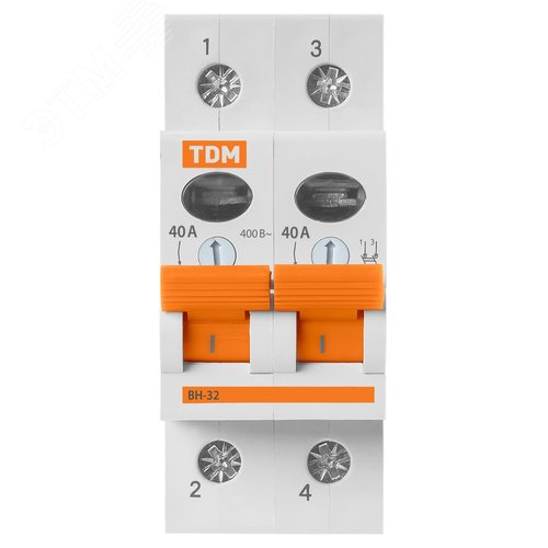 Выключатель нагрузки (мини-рубильник) ВН-32 2P 40A 3