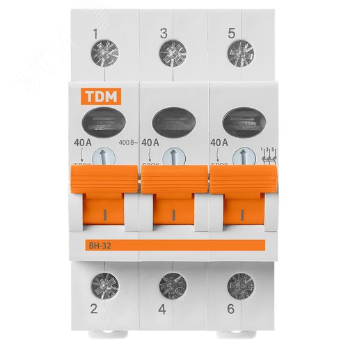 Выключатель нагрузки (мини-рубильник) ВН-32 3P 40A 3
