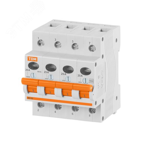 Выключатель нагрузки (мини-рубильник) ВН-32 4P 25A 2