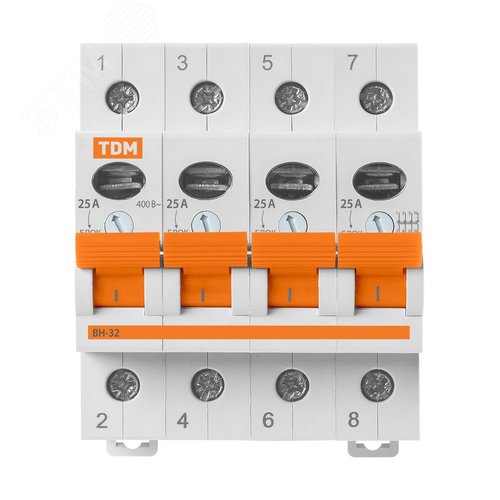 Выключатель нагрузки (мини-рубильник) ВН-32 4P 25A 3
