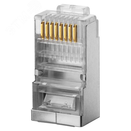 Разъем RJ-45 FTP для кабеля кат. 5Е, 8P8C в блистере (10шт) TDM - фото 4