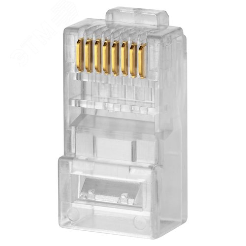 Разъем RJ-45 UTP для кабеля кат. 5Е, 8P8C в блистере (10шт) TDM - фото 4