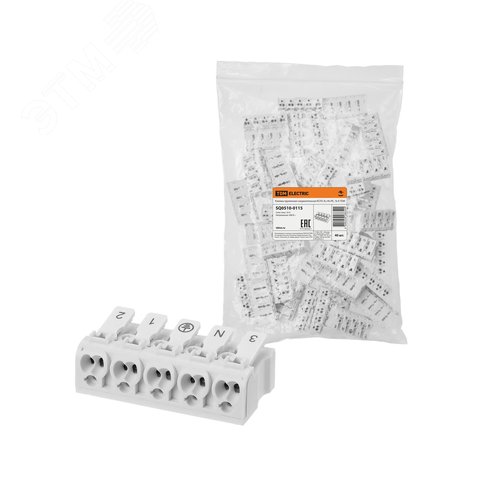 Клемма пружинная соединительная КСП5-3L+N+PE, 16 A TDM - TDM ELECTRIC
