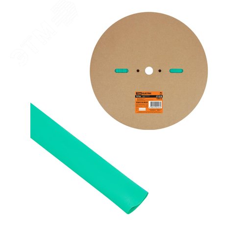 Термоусаживаемая трубка ТУТнг 12/6 зеленая (100 м/ролл) TDM