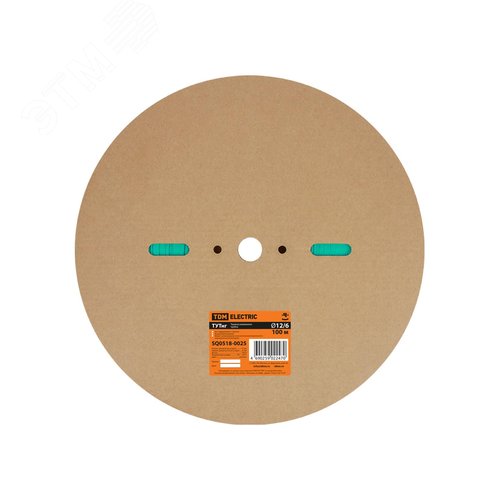 Термоусаживаемая трубка ТУТнг 12/6 зеленая (100 м/ролл) TDM 6