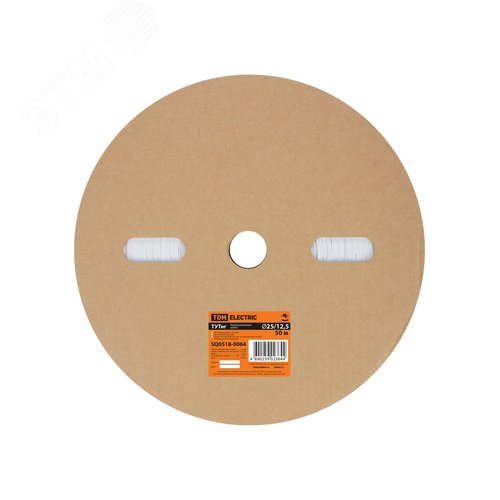 Термоусаживаемая трубка ТУТнг 25/12,5 белая (50 м/ролл) TDM 6