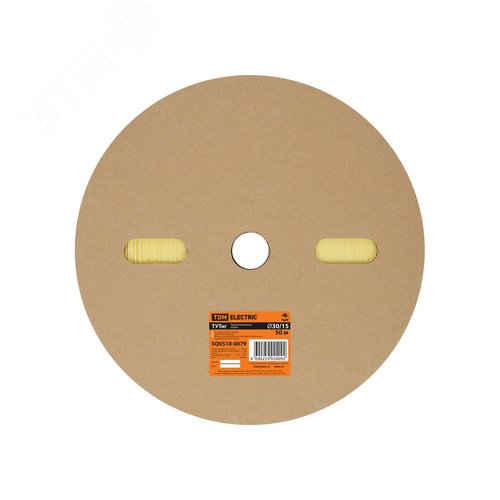 Термоусаживаемая трубка ТУТнг 30/15 желтая (50 м/ролл) TDM 6