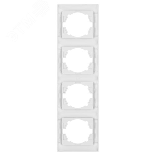 Рамка четырехпостовая вертикальная белая ''Лама'' 4