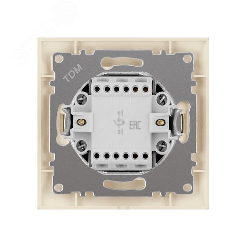 "Выключатель 1 кл. с подсветкой 10А сл. кость ""Лама"" TDM" 4