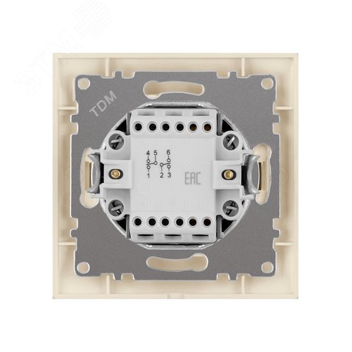 "Выключатель на 2 направления 2 кл. 10А сл. кость ""Лама"" TDM" 4