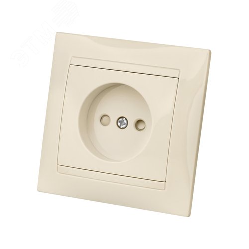 "Розетка 2П 10А 250В с защ. шт. сл. кость ""Лама"" TDM" 2