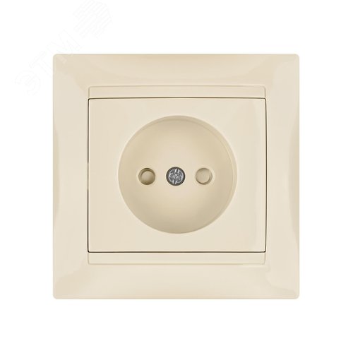 "Розетка 2П 10А 250В с защ. шт. сл. кость ""Лама"" TDM" 3