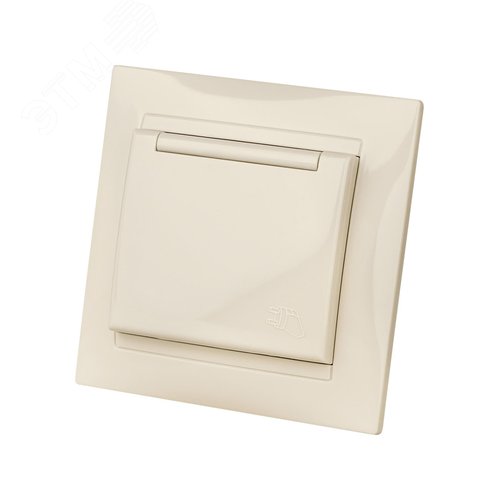 "Розетка 2П+З 16А 250В IP44 с защ. шт. с крышкой сл. кость ""Лама"" TDM" 3