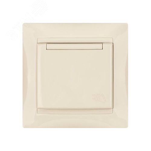 "Розетка 2П+З 16А 250В IP44 с защ. шт. с крышкой сл. кость ""Лама"" TDM" 4