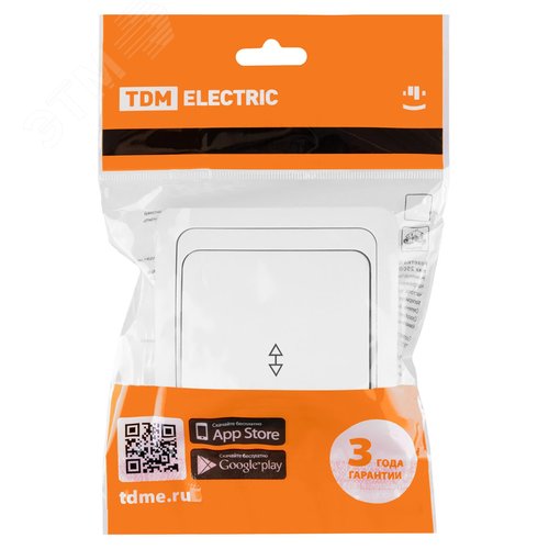 Переключатель на 2 направления 1-кл. 10А белый  Валдай  TDM 5