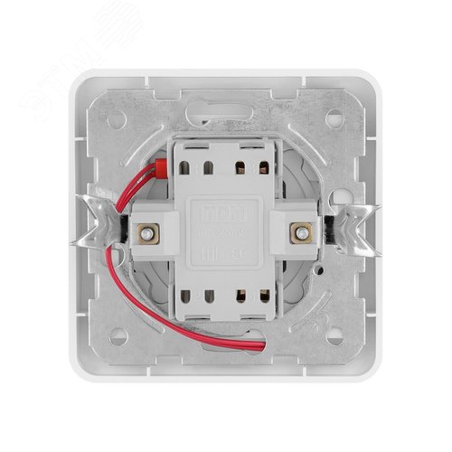 Выключатель одноклавишный с подсветкой 10А белый  Валдай 4