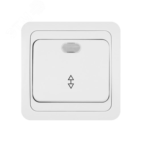 Переключатель на 2 направления с подсветкой 10А белый  Валдай  TDM 3