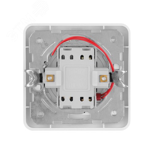 Переключатель на 2 направления с подсветкой 10А белый  Валдай  TDM 4