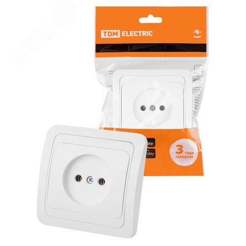 Розетка 2П 10А белая  Валдай