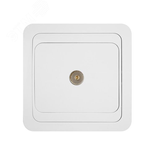 Розетка TV простая (0-2400 Гц    мама ) белая  Валдай  TDM 5