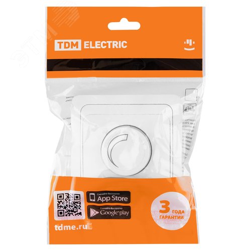 Светорегулятор (RL  600Вт) поворотный белый  Валдай 5