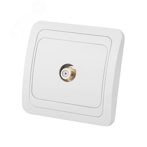 Розетка TV (SAT) F-типа белая  Валдай  TDM 2