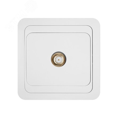 Розетка TV (SAT) F-типа белая  Валдай  TDM 3