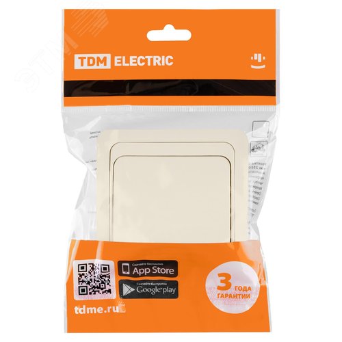 Выключатель 1-кл. 10А сл. кость  Валдай  TDM 5