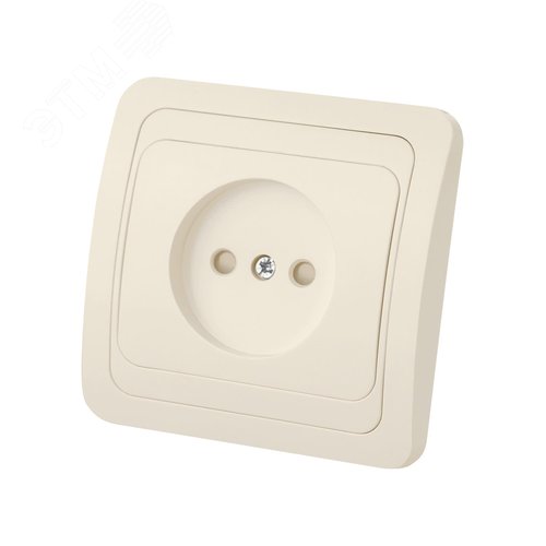 Розетка 2П 10А c защитными шторками сл. кость  Валдай  TDM 2