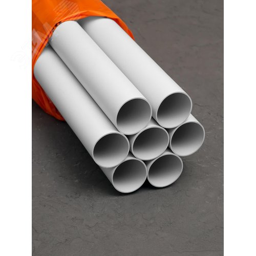 Труба гладкая жесткая ПВХ d 63 (21 м) длина 3 м. серая TDM 4
