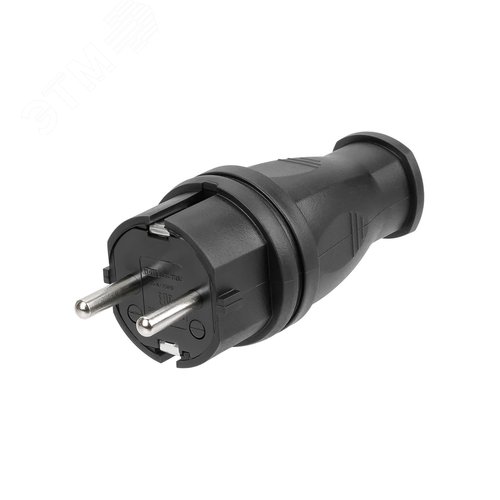 Вилка прямая каучук 2Р+РЕ 16А 250В IP44 - фото 2