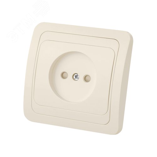 Розетка 2П 10А c защитными шторками сл. кость  Валдай  TDM