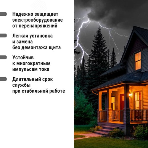 Разрядник ОПС1-C 2Р In=20kA Un=400B Im=40kA - фото 5