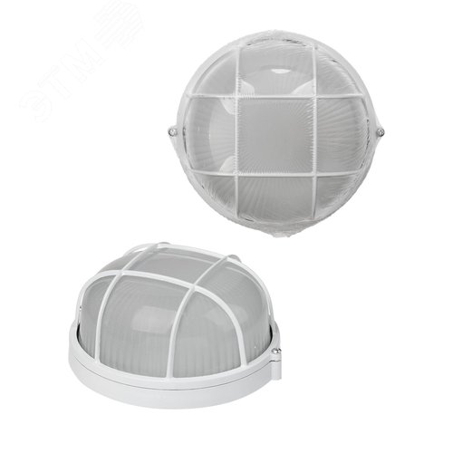 Светильник НПБ1302 белый/круг с решеткой 60Вт IP54 - TDM ELECTRIC