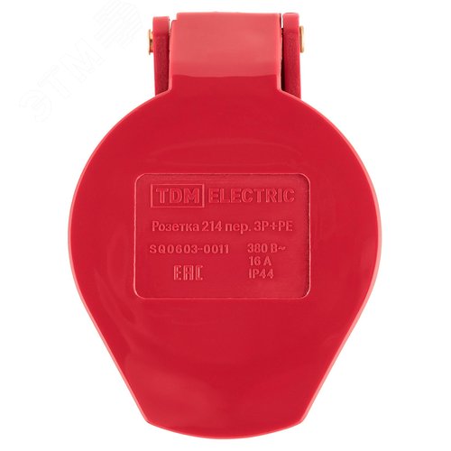 Розетка 214 переносная 3Р+РЕ 16А 380В IP44 TDM - фото 7