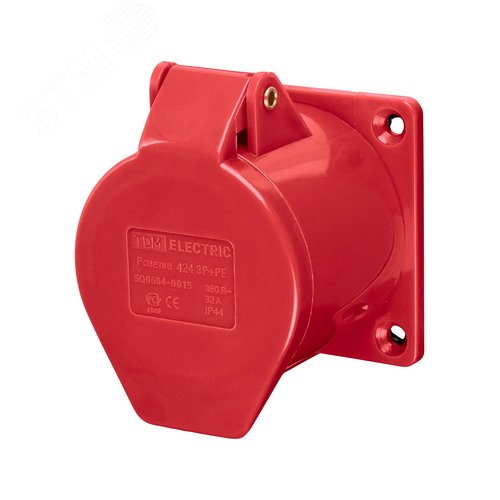 Розетка 424 скрытая 3Р+РЕ 32А 380В IP44 TDM - фото 6