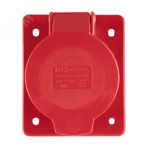 Розетка 425 скрытая 3Р+РЕ+N 32А 380В IP44 TDM - фото 5