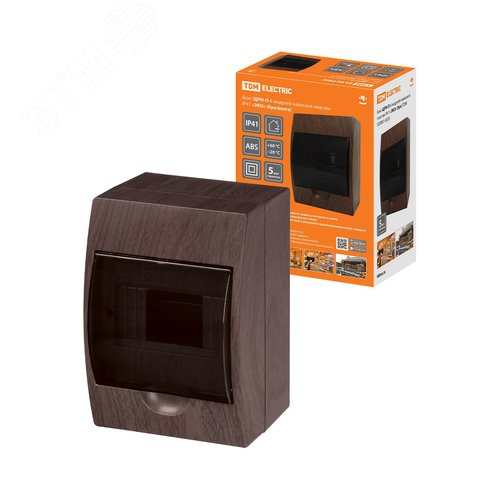 Бокс ЩРН-П-6 модулей навесной пластик IP41 ''Эко'' (бук)