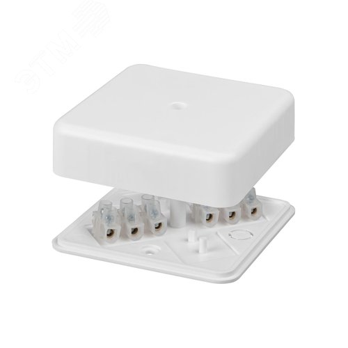 Коробка распаячная КР 75х75х20 ОП с клем колодкой белая IP40 5