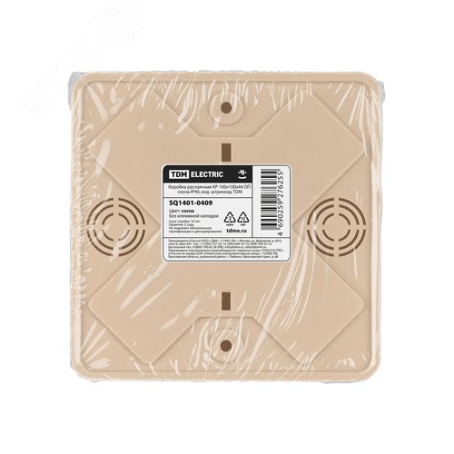 Коробка распаячная КР 100х100х44 ОП сосна IP40, инд. штрихкод - фото 5
