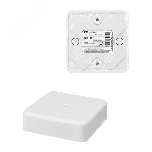 Коробка распаячная КР 75х75х20 ОП белая, IP40, инд. штрихкод - TDM ELECTRIC