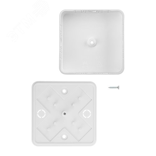 Коробка распаячная КР 75х75х20 ОП белая, IP40, инд. штрихкод - фото 6